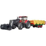 Traktor Bruder traktor Case IH Optum 300CVX z sprednjo nakladalko in prikolico z osmimi balami 03198 | Shoptok.si