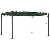 Gazebo s krovom s roletnom Zelena 3 x 4 x 2,14 m | shoptok.hr