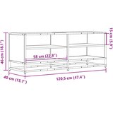 TV ormarić boja hrasta sonome 120,5x40x46 cm konstruirano drvo | shoptok.hr