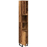  Kupaonski ormarić staro drvo 30x30x190 cm konstruirano drvo Smeđa | Shoptok.si