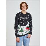 Blend Dark Blue Christmas Sweater - Men  cene