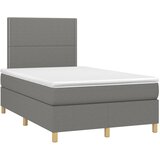 vidaXL Box spring postelja z vzmetnico temno siva 120x190 cm blago, (21128702) Cene