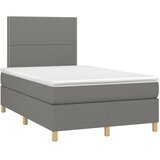 vidaXL Krevet box spring s madracem tamnosivi 120 x 190 cm tkanina | shoptok.hr