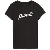 Puma Tehnička sportska majica 'ESS+' crna / bijela | shoptok.hr