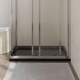  Pravokutna ABS tuš-kada crna 70 x 90 cm | shoptok.hr