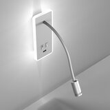  LED fleksibilna zidna lampica sa USB BASE LED/8W+LED/2W/230V bela | Eponuda.com