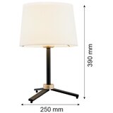  Argon 8319 - Stona lampa CAVALINO 1xE27/15W/230V 39 cm krem/crna | Eponuda.com