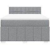  Krevet s oprugama i madracem svjetlosivi 140x190 cm od tkanine | shoptok.hr