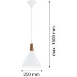  Argon 8630 - Visilica na sajli KEGEL 1xE27/15W/230V bela | Eponuda.com