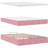  Otomanski krevet s madracem ružičasti 140x190 cm baršunasti | Eponuda.com