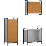  Set ormarića za kupaonicu 3 kom. Siva Sonoma 40 x 36 x 99,5 cm | shoptok.hr