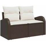  Set sofe 6 kom. Smeđa i krem bijela Poli Rattan i čelik | shoptok.hr