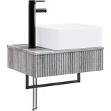 vidaXL Priljubljen umivalnik na steni Siva Sonoma 50 x 41 x 39 cm, (5000245486) | Shoptok.si