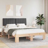 Krevetni okvir s tapiciranim uzglavljem Tamno siva 150 x 200 cm | shoptok.hr