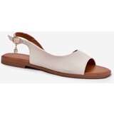 EVENTO Womens Sandals With Flat Heel Beige Weanise | shoptok.hr
