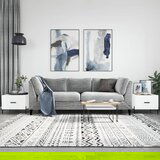 vidaXL Klubska mizica 2 kosa visok sijaj bela 50x50x40 cm inžen. les Cene