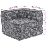  Modularni Pouf Svijetlo Sivi 70x70x54 Tkanina | shoptok.hr