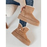 DStreet Botki damskie FLUFFIEZ kamelowe | shoptok.hr