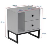 Hanah home Noni ormari Telar (Bijela/Crna) | shoptok.hr