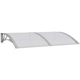 vidaXL Nadstrešek za vrata siv 150x100 cm polikarbonat | Shoptok.si