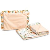 Sensillo baršunasti set za kolica jastuk i dekica, božur breskva | shoptok.hr