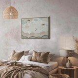  Slika - Cloudy Night Sky - Moons in Brown and Beige Hues Among Clouds and Numerous Little Stars on a Light Background 120x80 U p | shoptok.hr