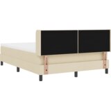 Box Postelja z vzmetnico z vzmetnico krema 200 x 140 cm Poliester, (5000142094) | Shoptok.si