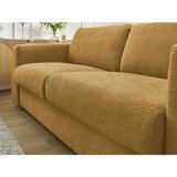 Bobochic Paris Gorčično rumena sedežna garnitura za spanje/raztegljiva iz šenilje 240 cm Hugo – | Shoptok.si