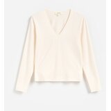 Reserved longsleeve s lyocellom - krem | shoptok.hr