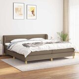  Krevet s oprugama i madracem smeđesivi 200x200 cm od tkanine | shoptok.hr
