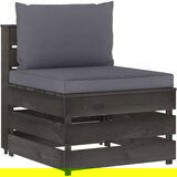 The Living Store Modularna srednja sofa s jastucima od sivo impregniranog drva | shoptok.hr
