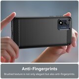 Techsuit Carbon Silicone maska za Motorola Moto E13 – crna | shoptok.hr