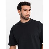 Ombre Men's cotton LOOSE FIT t-shirt with round neckline - black | Eponuda.ba