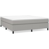 The Living Store Box spring postelja z vzmetnico svetlo siva 160x200 cm žamet - Box Spring Postelja, (21489538) | Shoptok.si
