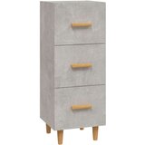  Komoda siva boja betona 34 5x34x90 cm od konstruiranog drva | shoptok.hr