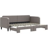  Izvlečna dnevna postelja temno taupe 80x200 cm blago, (20937904) | Shoptok.si