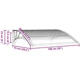 Nadstrešnica za vrata crna i prozirna 100x75 cm polikarbonat | shoptok.hr