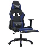  Masažni igralni stol z oporo za noge črno in Modra umetno usnje, (21152315) | Shoptok.si