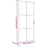  Unutarnja vrata 93 x 201,5 cm Bijela od ESG stakla i aluminija | Eponuda.com
