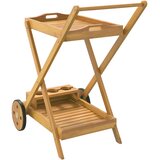 Kolica za posluživanje 54 x 87 x 90 cm od masivnog drva bagrema | shoptok.hr