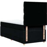 vidaXL Box spring postelja z vzmetnico črna 100x200 cm blago | Shoptok.si