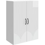 vidaXL Ormar za montažu na zid 66 x 34 5 x 90 cm Konstruirano drvo - Bijela visokog sjaja 66 x 34 5 x 90 cm | shoptok.hr