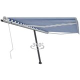  Prostostoječa ročno zložljiva tenda 400x300 cm modra/bela, (20728864) Cene