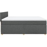  Krevet s oprugama i madracem tamnosivi 200 x 200 cm od tkanine | shoptok.hr