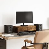  Stalak za monitor s ladicama boja hrasta 50 x 27 x 15 cm drveni | shoptok.hr