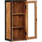 vidaXL Stenska kopalniška omarica 40x30x90 cm akacijev les in železo | Shoptok.si
