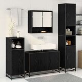 vidaXL set namještaja za kupaonicu 4 pcs crni hrast konstruirano drvo | shoptok.hr