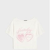Sinsay Pamučna majica s natpisom Nostalgic | shoptok.hr