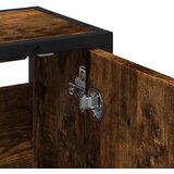 vidaXL kopalniška omarica z ogledalom dim. hrast 65x20x60 cm inž. les | Shoptok.si