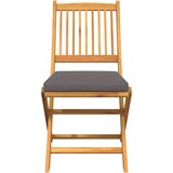  Sklopiva stolica s jastukom 6 pcs Siva 49 x 57,5 x 92 cm | shoptok.hr